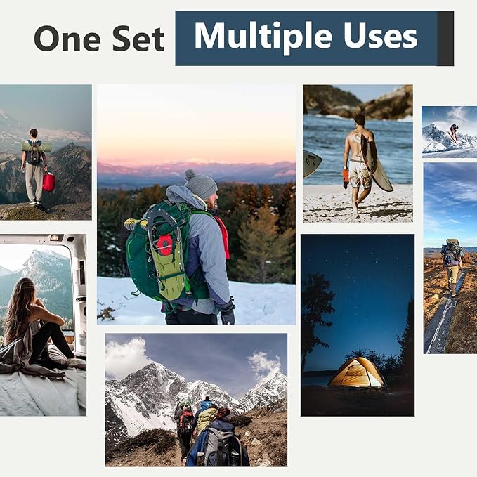 Frelaxy Waterproof Dry Bag 2 Pack/3 Pack, Lightweight Portable Dry Bags, 5L & 15L & 25L Durable Dry Sack Set Keep Gear Dry for Hiking, Camping, Boating, Backpacking, Kayaking (3 Pack - Turquoise)