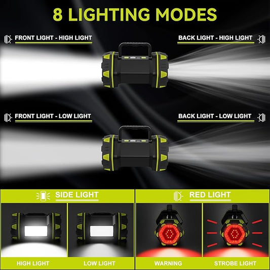 AlpsWolf Camping Lantern Rechargeable, LED Flashlight, 4800 Capacity Battery Powered, Portable Light, 4+4 Modes for Emergency, Outdoor, Power Outages, Fishing