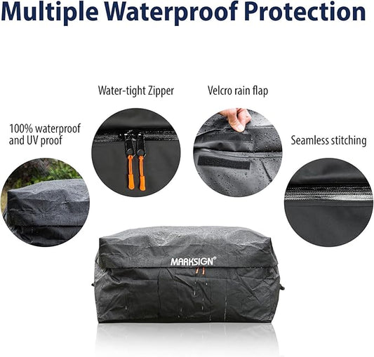 Truck Bed Bag with Cargo Net, 100% Waterproof Truck Cargo Bag Fits Any Truck Size with 4 Handles, 26 Cubic Feet (51''x40''x22'', Patent Pending)