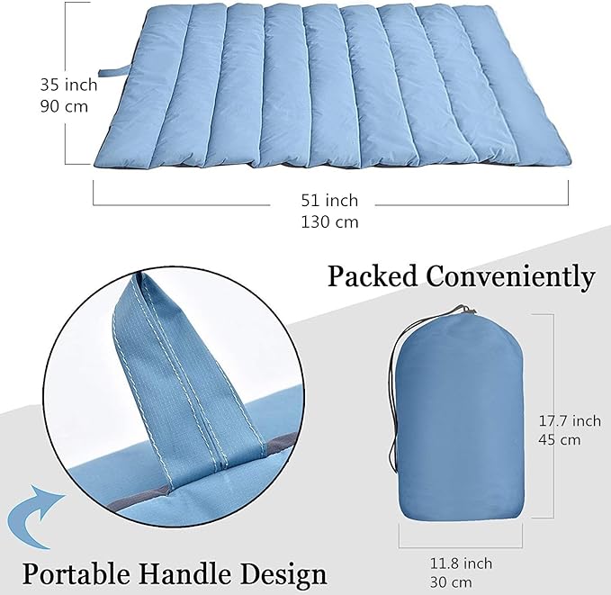 Outdoor Dog Bed, Waterproof, Washable, Large Size, Durable, Water Resistant, Portable and Camping Travel Pet Mat 51X35