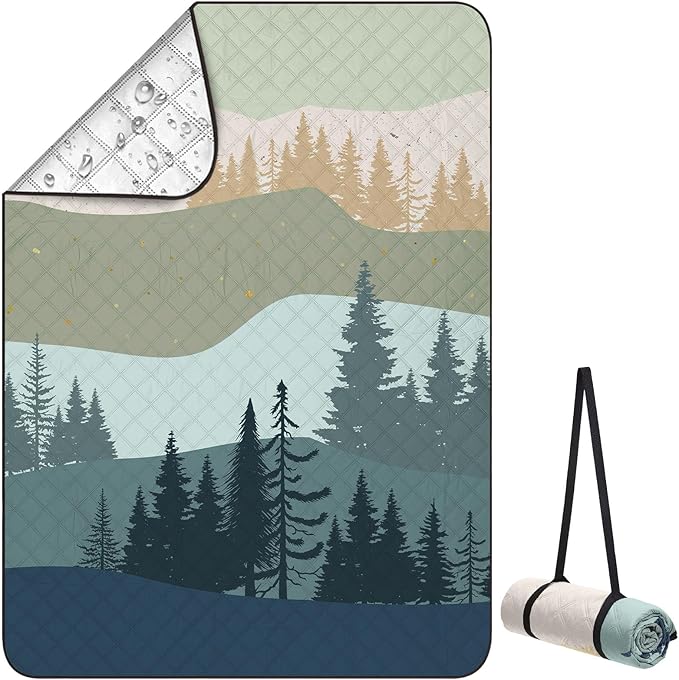 ICOSY Picnic Blankets Beach Blanket, Waterproof Outdoor Blanket Sandproof Picnic Camping Mat Camping Essentials 78" x 59"