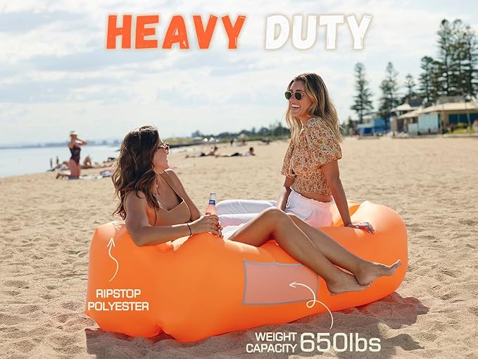 WEKAPO Inflatable Lounger Air Sofa Hammock-Portable,Water Proof& Anti-Air Leaking Design-Ideal Couch for Backyard Beach Traveling Camping Picnics & Music Festivals