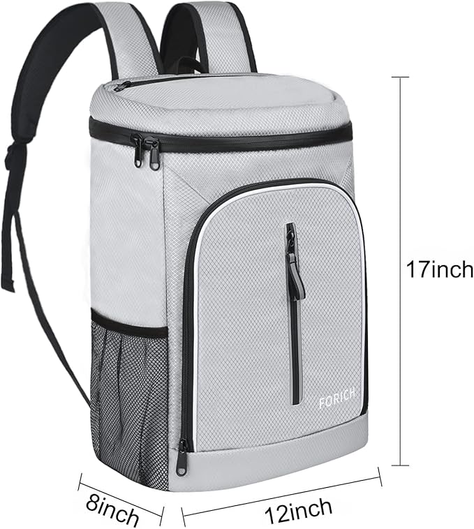 FORICH Soft Cooler Backpack Insulated Waterproof Backpack Cooler Bag Leak Proof Portable Small Cooler Backpacks to Work Lunch Travel Beach Camping Hiking Picnic Fishing Beer for Men Women
