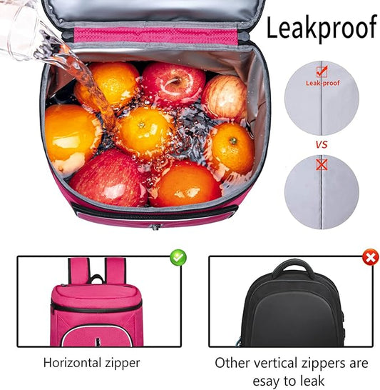 FORICH Soft Cooler Backpack Insulated Waterproof Backpack Cooler Bag Leak Proof Portable Small Cooler Backpacks to Work Lunch Travel Beach Camping Hiking Picnic Fishing Beer for Men Women