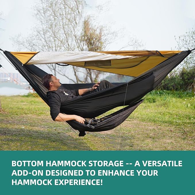Compact Storage Organizer for Camping Hammocks, Waterproof Camping Gear Storage, Portable Hammock Accessory for Hiking, Backpacking