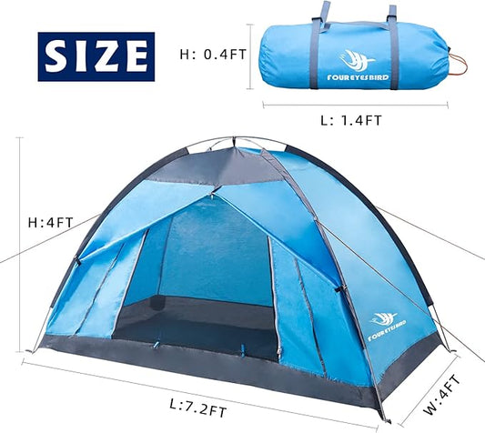 7.2 × 4 × 4 Feet Single Backpack Tent, Waterproof Camping and Hiking Tent can be Used by One Person, Light and Durable