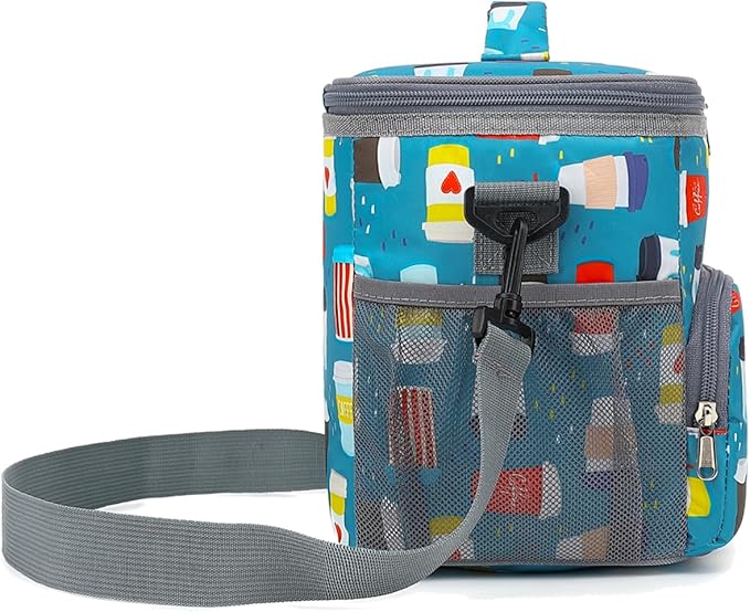 Insulated Lunch Bag for Adult/Women/Men, Reusable Large Lunch Box Cooler Soft Leakproof Tote, Thermal Meal Prep Lunch Pail with Adjustable Shoulder Strap for School/Travel/Office, Cup