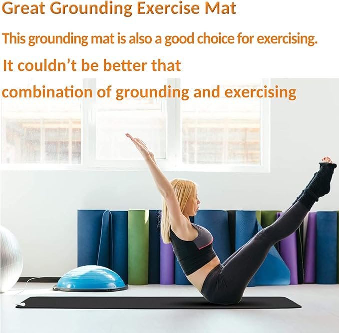Grounding Mat for Improving Sleep, Grounding Pad for Health, Grounding Bed Mat with Grounding Cord for Better Working (11.6 * 27inch)