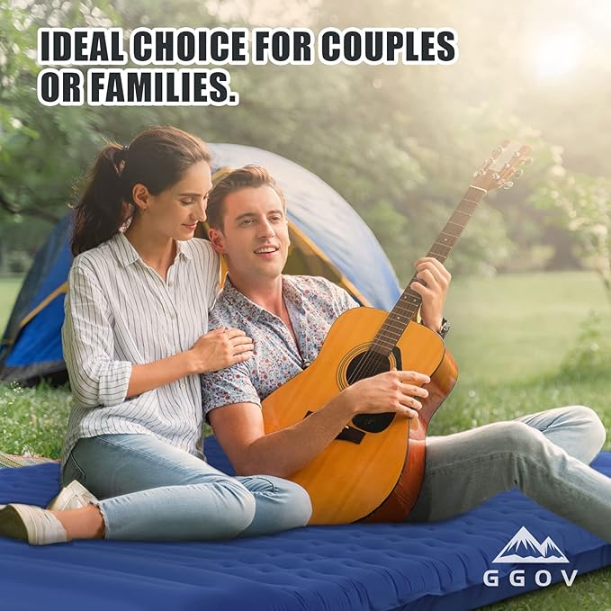 Camping Sleeping Pad, Extra Thickness 4.7 Inch Inflatable Sleeping Mat Lightweight Waterproof Camping with Built-in Pump Air Mattress for Backpacking, Hiking, Tent, Traveling