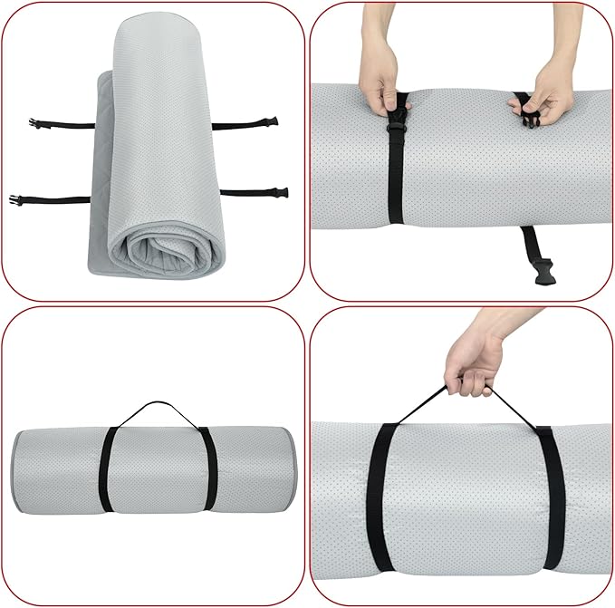 Quilted Foam Mattress Topper Pad, Non-Slip Super Soft Comfortable 75"x30", Cool Sleeping Pad for Camp Cot/RV Bunk/Narrow Twin Beds