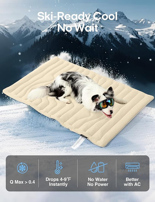 ZonLi Dog Cooling Mat, 36" x 23" Medium, Reversible Cooling Pad for Dogs & Cats (Cool & Warm), Durable & Machine Washable, Pet Mat for Crate, Kennel, Bed, Sofa, Glacier Pink