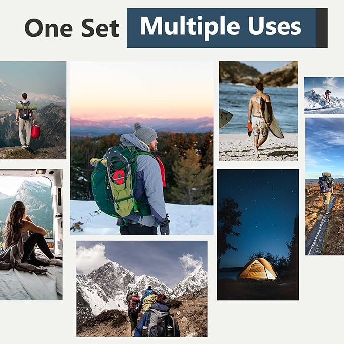 Frelaxy Waterproof Dry Bag 2 Pack/3 Pack, Lightweight Portable Dry Bags, 5L & 15L & 25L Durable Dry Sack Set Keep Gear Dry for Hiking, Camping, Boating, Backpacking, Kayaking (2 Pack - Gray)