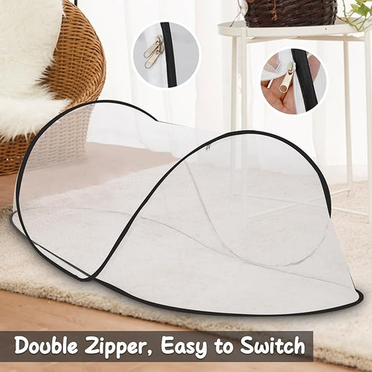 Pop Up Mosquito Net for Bed, Adjustable Anti Mosquito Bed Canopy, Fly Net Tent for Single, Indoor & Outdoor(78 * 56 * 31 inch)