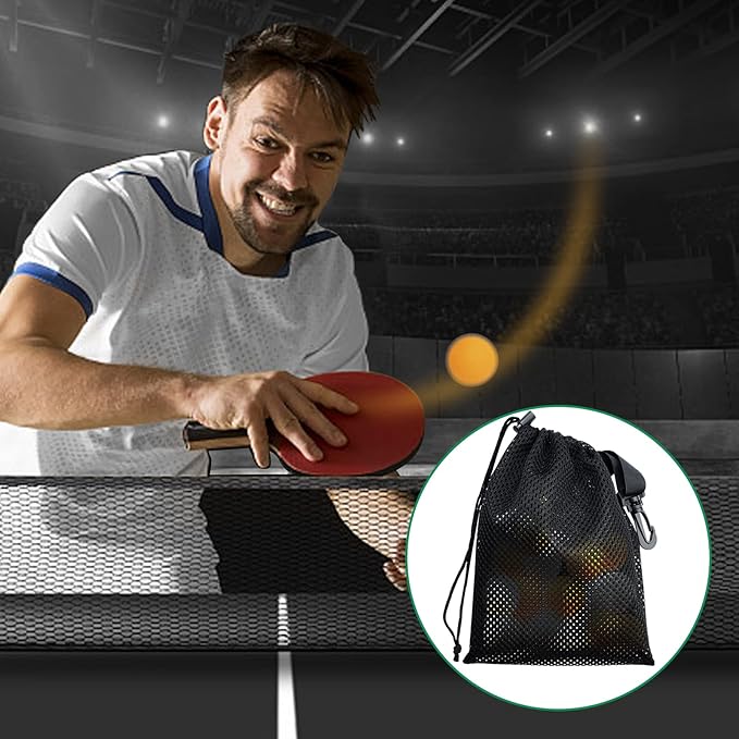 10 PCS With Clips Mesh Drawstring Bags, Portable Nylon Storage Bags for toy,Sports Storage,Outdoor activities etc. (11.8x15.7in)
