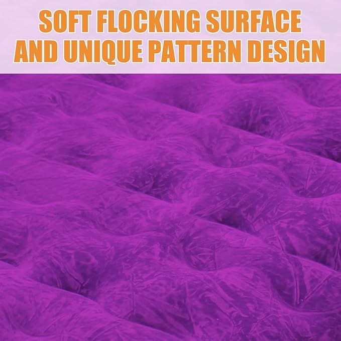 Umbrauto Truck Bed Air Mattress for 6-6.5ft Full Size Truck Bed, Upgraded Thickened Inflatable Mattress with Pump, Pick Up Airbed for Truck Tent Camping, Purple