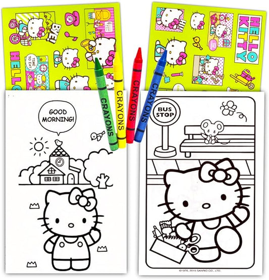 Hello Kitty Ultimate Party Favors Packs -- 6 Sets with Stickers, Coloring Books and Crayons (Party Supplies)
