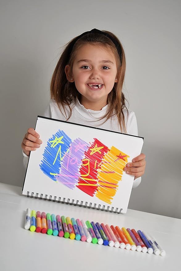 Marvin's Magic - 30 Amazing Magic Pens - Color Changing Magic Pen Art - Create 3D Lettering, Write Secret Messages - Stationery Supplies, Art Supplies for Kids, Coloring Markers and Kids Drawing Kit
