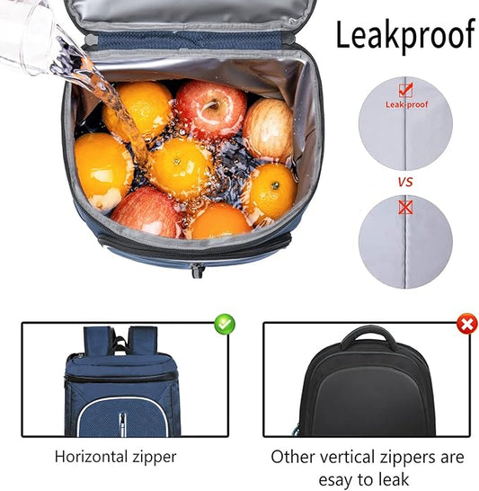 FORICH Soft Cooler Backpack Insulated Waterproof Backpack Cooler Bag Leak Proof Portable Small Cooler Backpacks to Work Lunch Travel Beach Camping Hiking Picnic Fishing Beer for Men Women