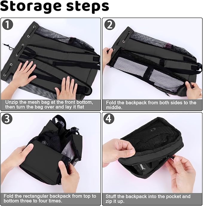 Swim Bag Beach Backpack with Padded Shoulder Strap Mesh Backpack with Wet Pocket for Swimming, Gym