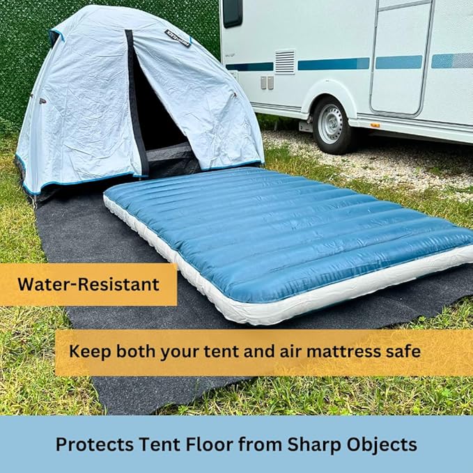 Tent Carpet Mat Camping Floor Rug Waterproof Durable Thick Portable and Foldable Lightweight Pad Insulated Picnic Non-Slip Carpet Outdoor Accessory (58"x 72" (with Carry Bag))
