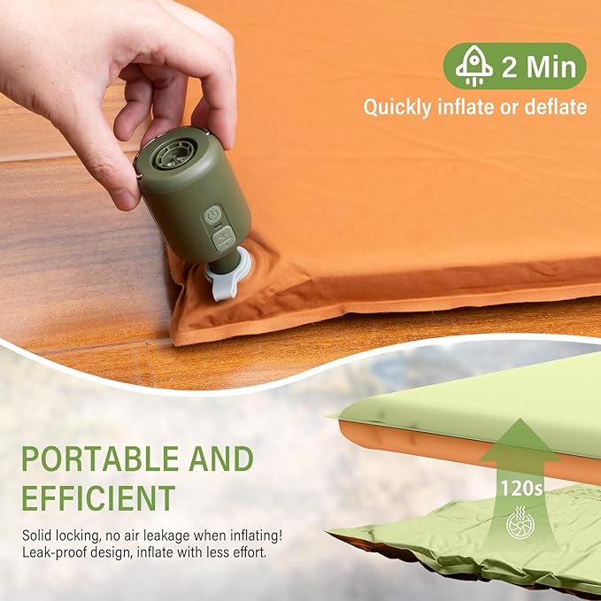 SUV Air Mattress Car Bed Camping, Inflatable Car Camping Pad with Air Pump, Ultrathick Memory Foam Camping Mattress, 9.0 R-Value Insulated Sleeping Pad 2 Person, Camping Mat for Hiking and Backpacking