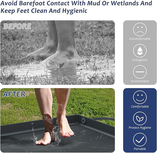 Camping Shower Base - Shower Tent Awning Base - Portable Shower Floor Accessories - Avoid Barefoot Contact with Dirt, Collect Water and Bathe Your Pets - for Outdoor,Camping,Beach, or Tailgate