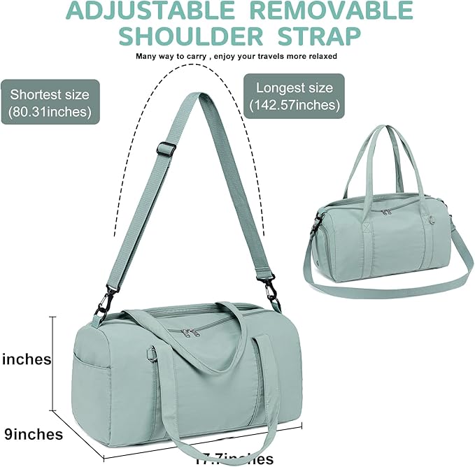 BLUBOON Duffle Bag Girls Kids Cute Gym Bag with Shoes Compartment & Wet Separation Waterproof Sports Overnight Travel Bag