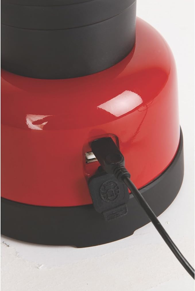 Coleman Classic Rechargeable 400 Lumens LED Lantern, Water-Resistant Lantern with USB Charging Port and Carry Handle, Great for Camping, Power Outage, Emergencies, & Home Use