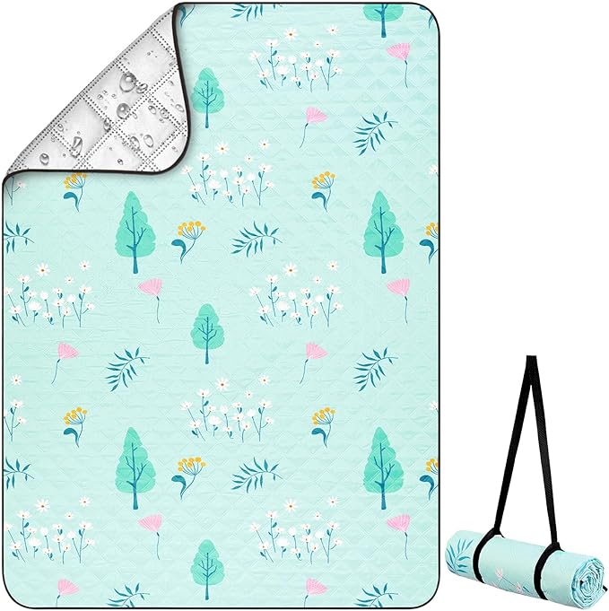 ICOSY Picnic Blankets Beach Blanket, Waterproof Outdoor Blanket Sandproof Picnic Camping Mat Camping Essentials 78" x 59"