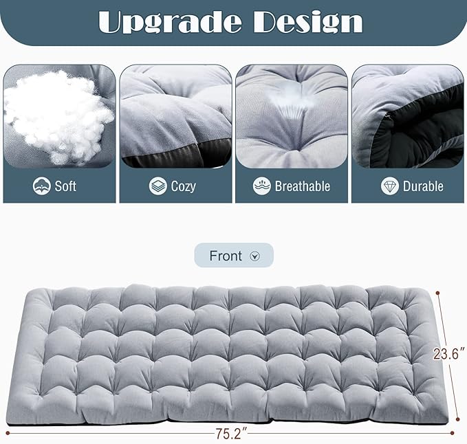 ABORON 2PK Folding Camping Cot for Adults, Heavy Duty 3-in-1 Bed for Guest Sleeping, Adjustable Double-Layer 1200D with Mattress & Carrying Bag for Home, Office, Vacation, Hospital Use