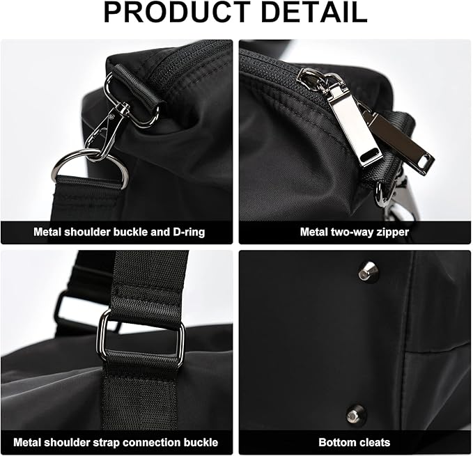Travel Duffel Bag,Sports Tote Gym Bag,Shoulder Weekender Overnight Bag for Women