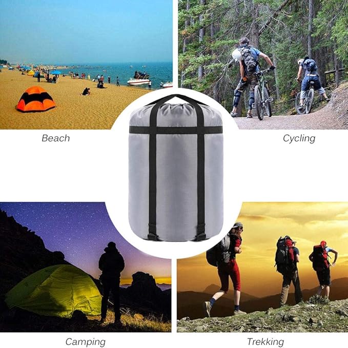 Compression Stuff Sack, 24L/36L/46L Sleeping Bags Storage Stuff Sack Organizer Waterproof Camping Hiking Backpacking Bag for Travel - Great Sleeping Bags Clothes Camping