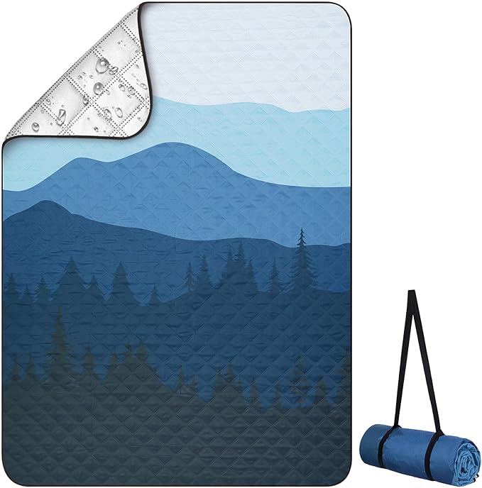ICOSY Picnic Blankets Beach Blanket, Waterproof Outdoor Blanket Sandproof Picnic Camping Mat Camping Essentials 78" x 59"