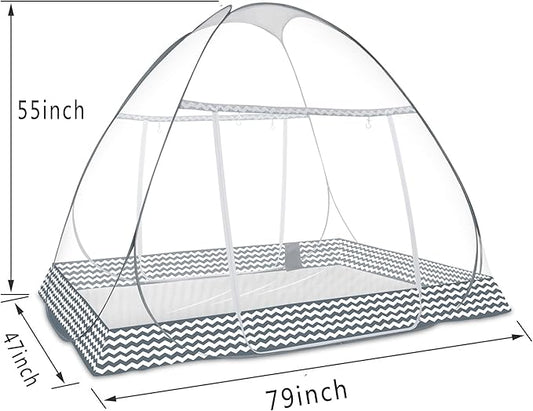 Mosquito Net Pop Up Ten,Folding Netting Bed Tent,Portable Mosquito Netting with Bottom,Bug Net,Canopy Outdoor,Camping Tent,Insect Screen,Ultralight,Folding Design,L79 x W47 x H55 inch