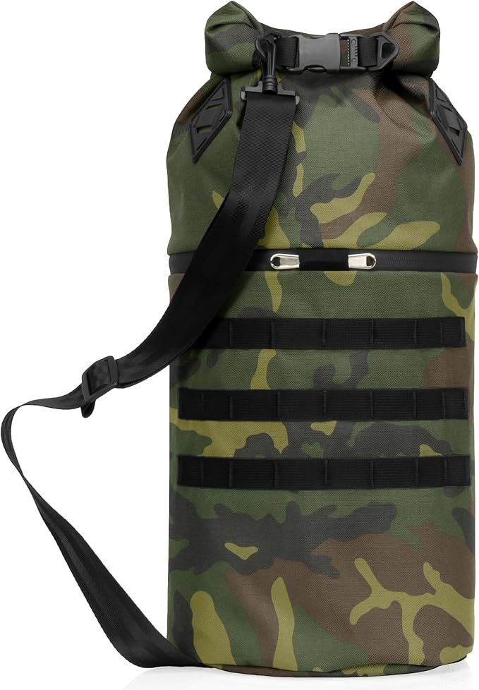 ~ AQUA RT Dry Bag~ Water-Proof Faraday Dry Bag for Laptops, Tablets, and Mid-Size Electronics ~ Tracking/Hacking Defense ~ Woodland Camo