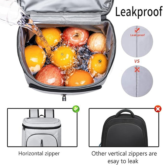 FORICH Soft Cooler Backpack Insulated Waterproof Backpack Cooler Bag Leak Proof Portable Small Cooler Backpacks to Work Lunch Travel Beach Camping Hiking Picnic Fishing Beer for Men Women