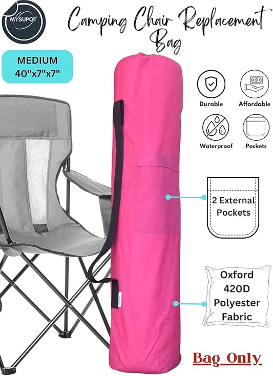 Replacement Bag for Folding Camping Chair, Portable Camp Chair, Hammock, Yoga Mat, Umbrella, Tents, Tripods, Fishing Poles - 420D Oxford Polyester Fabric