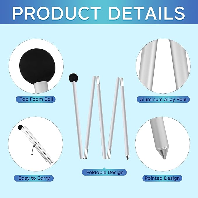 BOTINDO Tent Poles Replacement, Canopy Poles for Beach Accessories 6.5 Feet Beach Tent Canopy Extra Poles for Camping, Hiking, Backpacking, Parties (1)