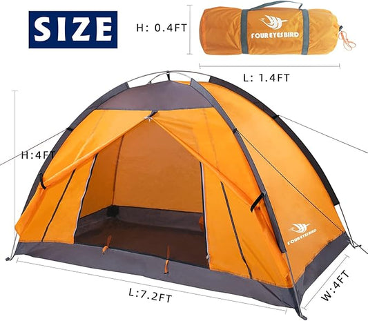 7.2 × 4 × 4 Feet Single Backpack Tent, Waterproof Camping and Hiking Tent can be Used by One Person, Light and Durable