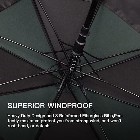 Auto Open Golf Umbrellas 62/68/72 Inch Extra Large Oversize for Business & Home, Ventilated Double Canopy Windproof Waterproof Stick Umbrella for Rain & strong wind