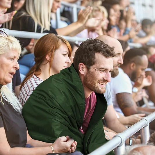 Fleece Waterproof Outdoor Blanket, Windproof Stadium Blanket for Camping, Picnics, and Sports Stay Dry and Comfortable 80"x58"