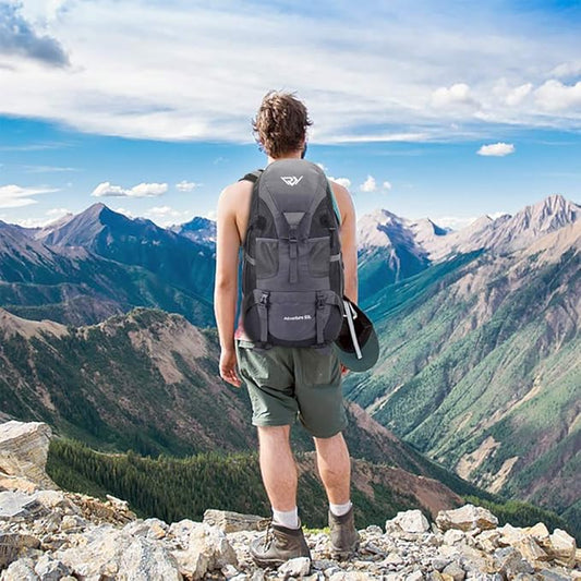 50L Hiking Backpack, Waterproof Lightweight Daypack for Outdoor Camping Travel