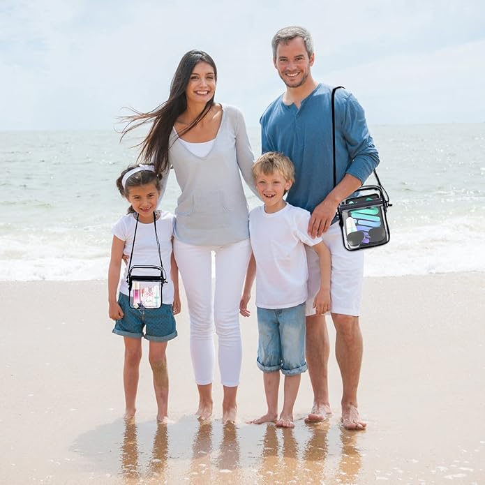 DONGGANGAJI Clear Crossbody Bag, Stadium Approved for Concerts,Clear Shoulder Bag Adjustable Strap With front pocket