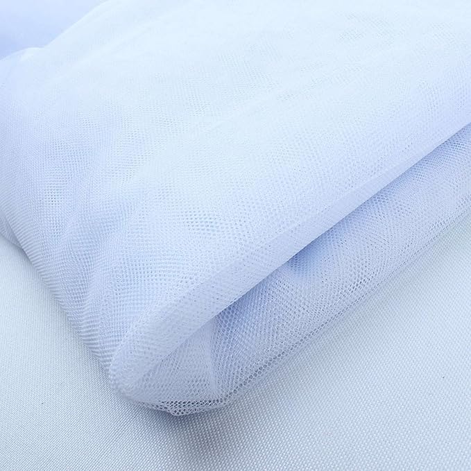 Netting Cover, 10x50 FT White Garden-Netting, Polyester Mosquito Netting, Multipurpose Protective Netting for Plants, Birds, Insects, Deer, Adjustable Size, Lightweight, Durable, 256 Mesh