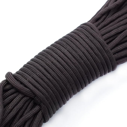 100ft Type III 7 Strand Core Paracord 550 Parachute (70# Dark Coffee)
