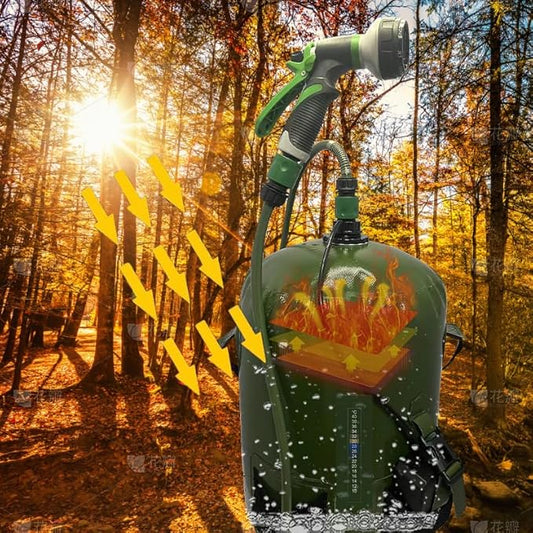 Vici 20L Portable Solar Camping Shower Bag Shower Electric Pump Tent car wash Equipment Outdoor spa Bath hot Water Bag Camping Furniture Accessories Portable Shower Pump