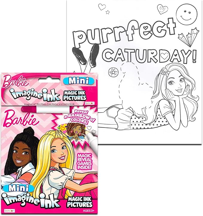 Barbie Coloring and Activity Book Super Set - 4 Books with Over 25 Stickers Party Pack