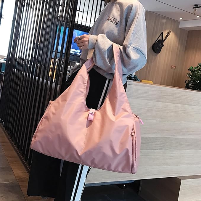 Travel Duffel Bag,Gym Tote Bags,Sports Duffel Bag with Shoe Compartment Wet Dry Separated Pockets for Women Men