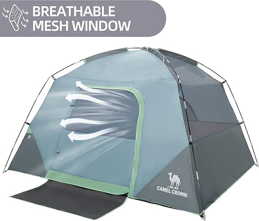 CAMEL CROWN Tents for Camping 4/8 Person Waterproof Quick Setup Folding Outdoor Backpacking Tents 4 People Family Hiking