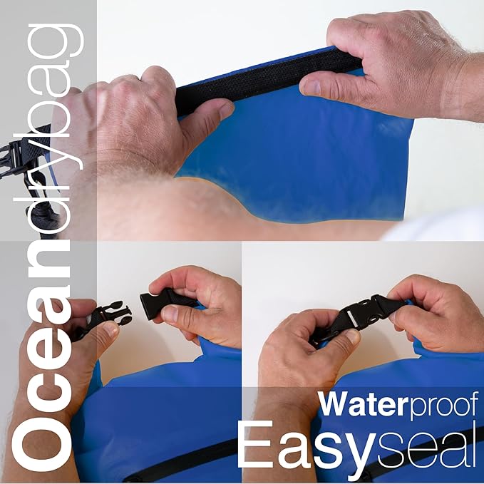 Oceandrybag - Waterproof Dry Bag Backpack - Floating Dry Sack Portable for Kayaking, Beach, Rafting, Boating, Hiking, Camping, Fishing with Waterproof Phone Case